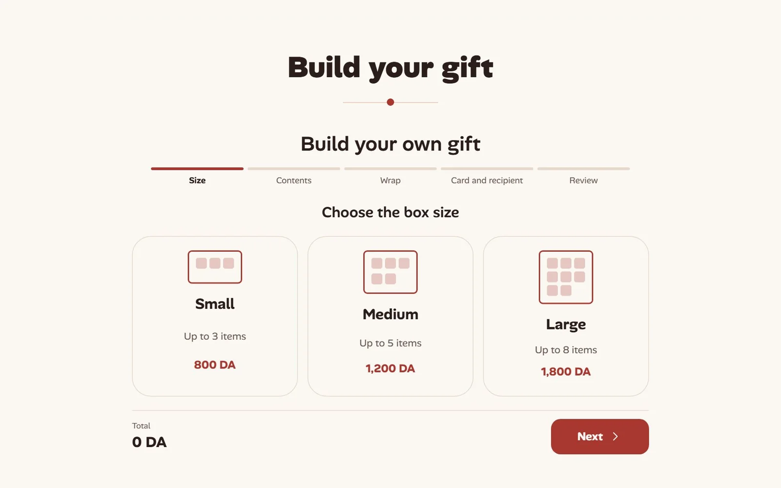 Build-a-box: choosing the box size